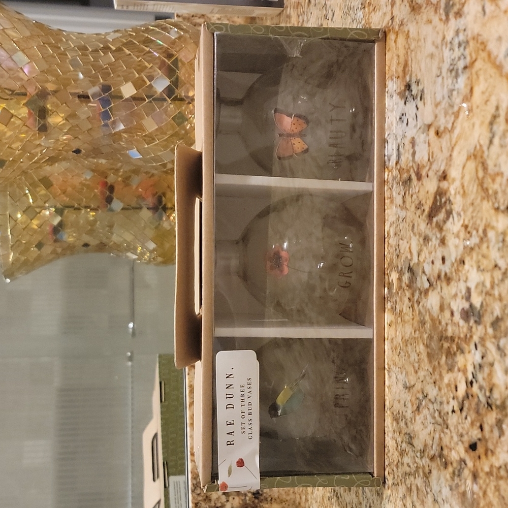 Rae Dunn 1 Set of 3 Bud Vases